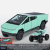 1/32 Tesla Cybertruck Toys Off Road Vehicle Die Cast Model Car Sound & Light Beach Motorcycle Hobby Collectible Birthday Gift for Boy