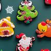 PVC Soft Rubber Fridge Magnets Christmas Decorative Gift Magnets Christmas & New Year Soft Magnetic Stickers