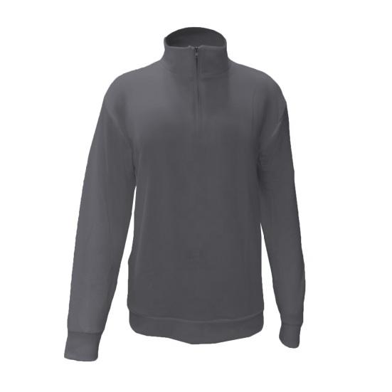 

Мужской осенне-весенний топ с v-образным вырезом на молнии и воротником-стойкой, однотонный мягкий теплый пуловер, эластичная повседневная мужская повседневная рубашка M серый