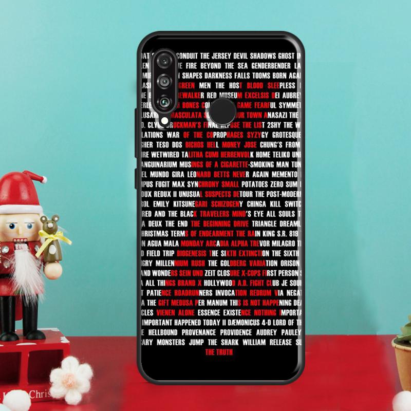 The X Files TV Series For Huawei Nova 12i 12s 11i 5T Y90 Y70 Y60 Y61 Y91 Y72 9 10 SE P60 Pro P20 P30 P40 Lite Case