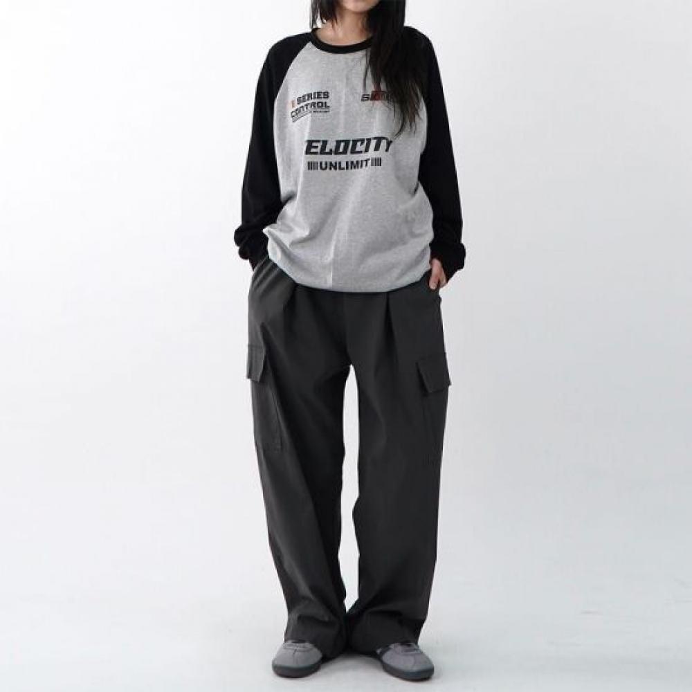 Onl Women Cargo Banding Pintuck Wide Pants