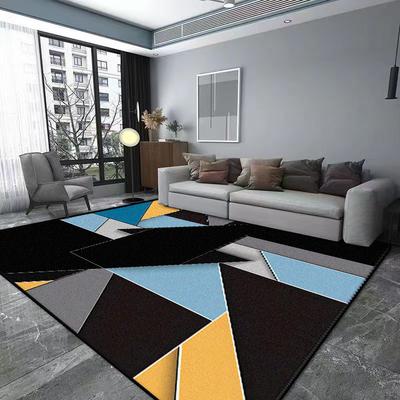 Modern Geometric Carpet Luxury Bedroom Decoration Rugs Large Area Sofa Side Carpets for Living Room Soft Fluffy Lounge Floor Mat