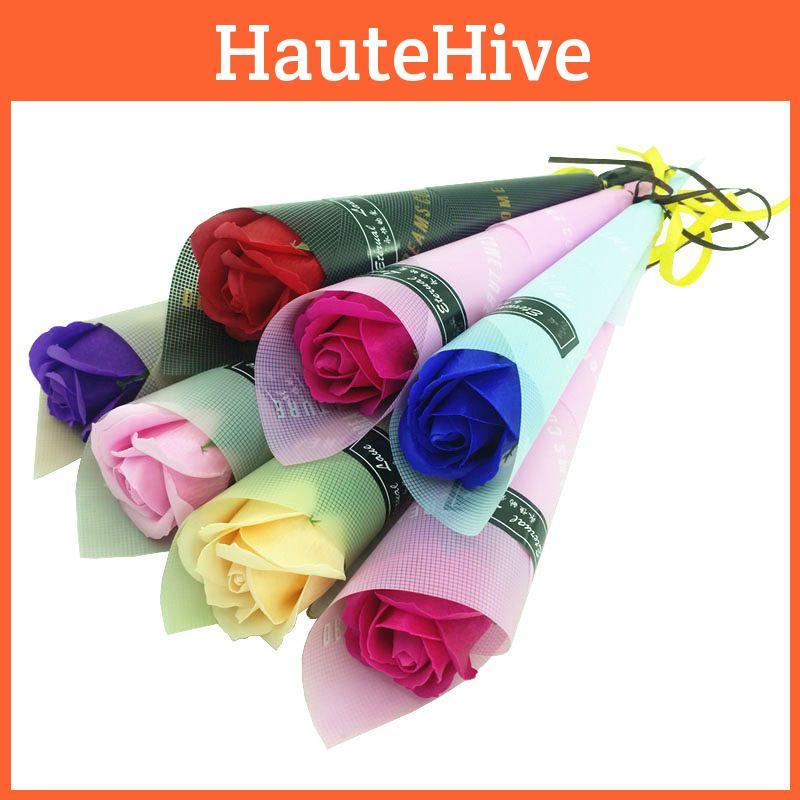 Exquisite Artificial Rose Soap Flower Eternal Single Bouquet For Home And Wedding Decor