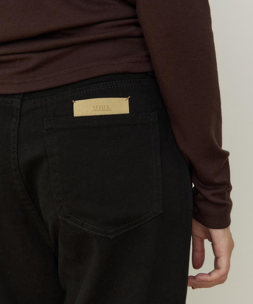 ADAUL Classic Straight Denim Pants - Black