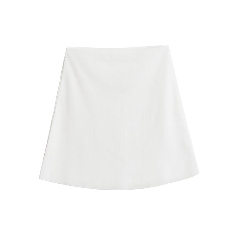 

Жіночий модний комплект із 2 предметів 2024 р. Однотонний однобортний піджак і вінтажна міні-спідниця з високою еластичною талією Комплект жіночих шикарних спідниць M