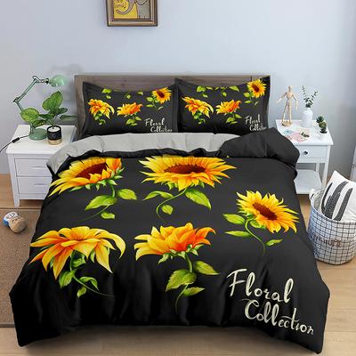3D Sonnenblumen Bettwäsche Set Luxus 2/3-teilig Blumendruck Bettbezug Sets Einzelbett Twin Queen King Size Bettwäsche mit Kissenbezügen