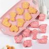 8Pcs Dough Molds Small Cookie Molds Biscuit Cutter Farm Animal Shape Pastries Molds PP Texture Suitable for Celebration