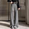 Women's High Waist Striped Wide-Leg Pants - Spring/Autumn Slimming Casual Mop Pants, Available In Small To Plus Sizes.