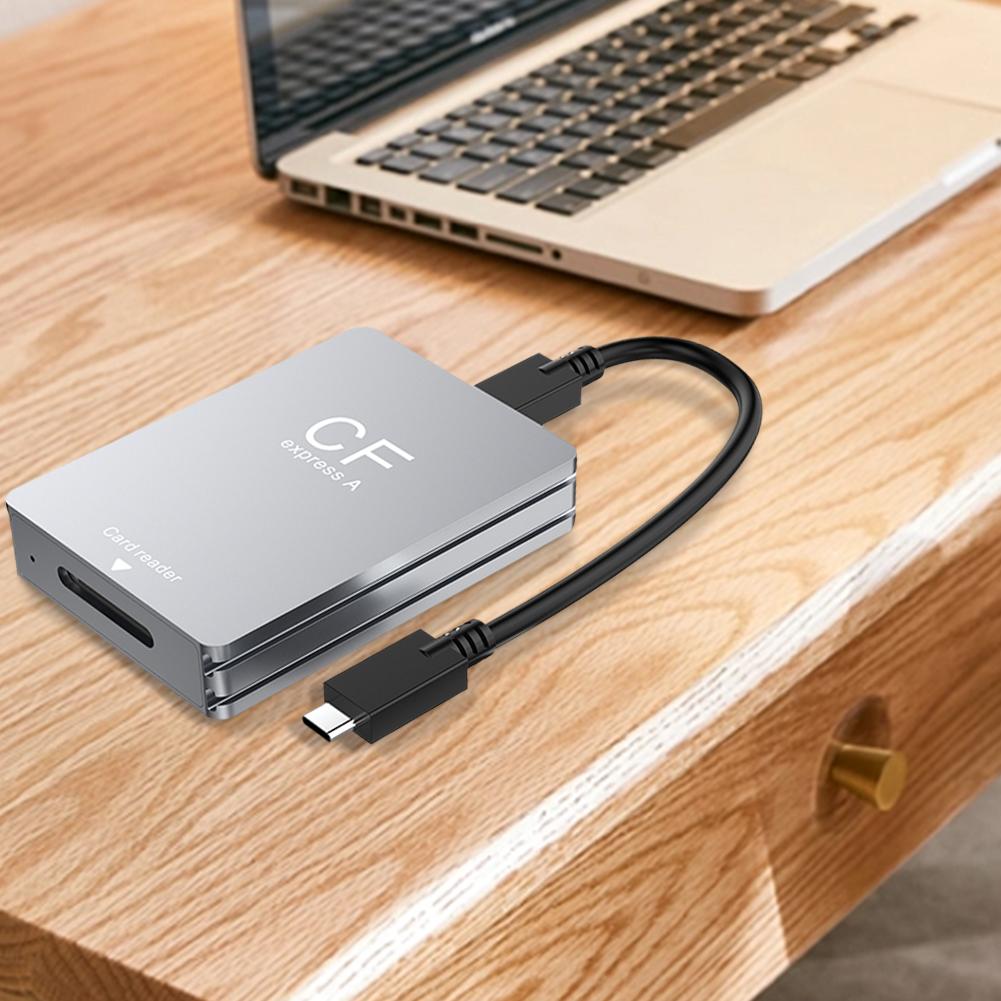 CFexpress Type A Card Reader USB 3.2 10Gbps CF Express Card Reader Type A Adapter with USB C To USB C/USB A Cable for SLR