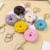 Creative Handmade Crochet Donut Keychain Pendant for Kids