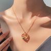 Multi-Tone Mom & Child Pendant Necklace Set, Heart & Family Silhouette Necklaces for Mother's Day