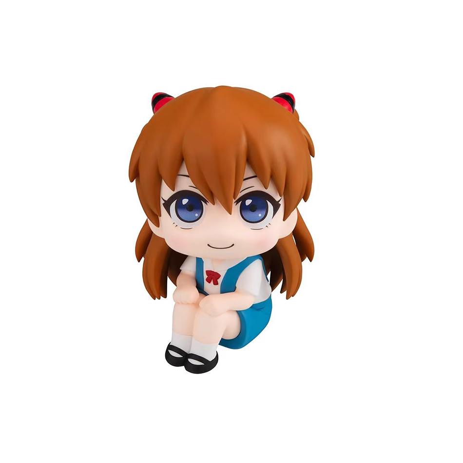 Theeva 10Cm Anime Evangelion Ayanami Rei Figure Souryuu Asuka Langley Look Up  Sitting Model Toy Doll Aciton Figure Pvc Ornament