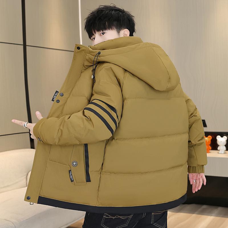 

High Quality Winter Men s Warm Hooded Cotton-Padded Jacket Streetwear Loose Thick Parka Windproof Down Coat Outdoor Top Clothing 165-M(40-50kg