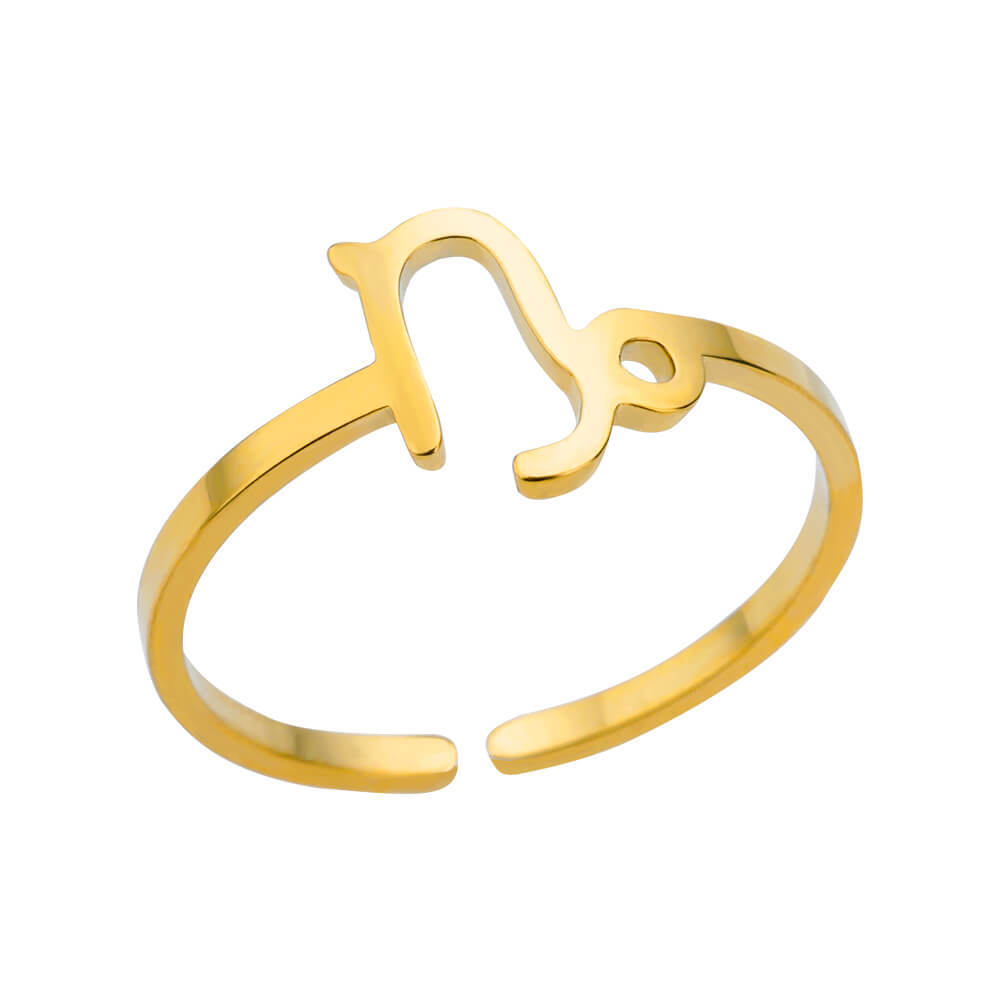

Taurus Aquarius Pisces Capricorn Leo 12 Constellation Rings For Women Stainless Steel Gold Color Wedding Ring Zircon Birthday resizable
