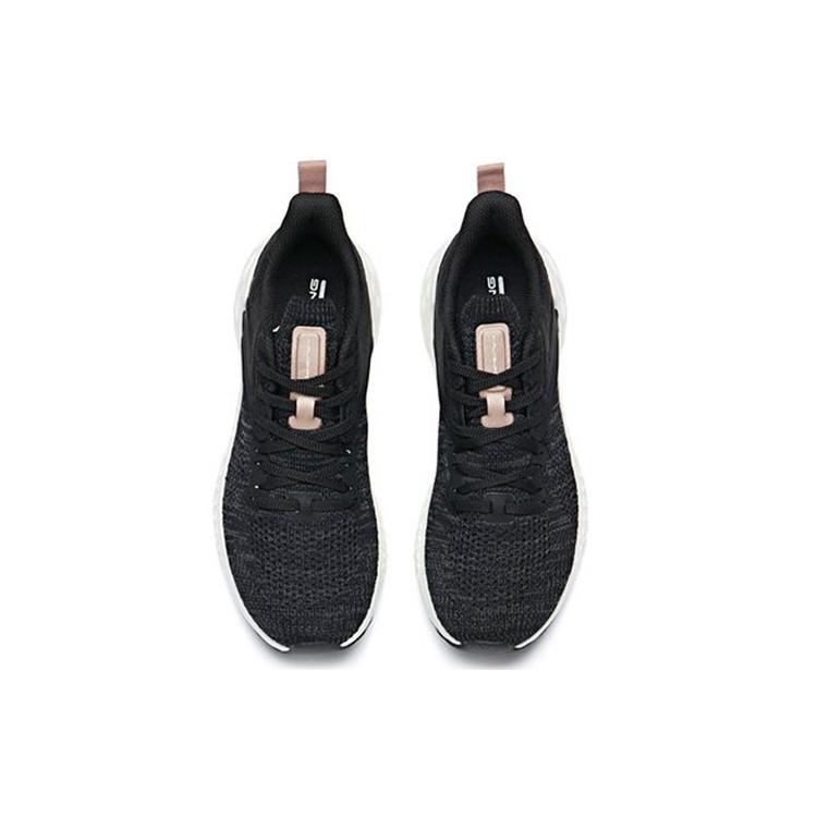 Anta Cushioning Slip Resistant Abrasion Resistant Low top Running Shoes Women's Black 12935588-1