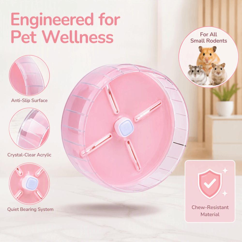 Acrylic Hamster Running Wheel Anti Slip Design Hamster Toys Silent Silent Hamster Wheel Small Pets