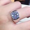 2026 Men's Ring Full Diamond Fashion Light Luxury Men's Open Ring Accessories