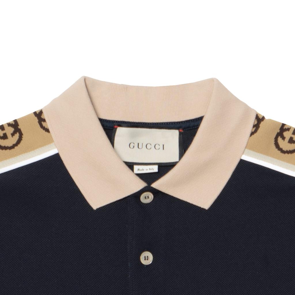 Gucci Polo Shirt Men's Dark Blue 598949-XJB0Q-4685