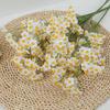 Wedding Decor Artificial Flowers Silk Small Daisy Plant Auditorium Decoration Fake Flower Simulation Yellow Chamomile Branches