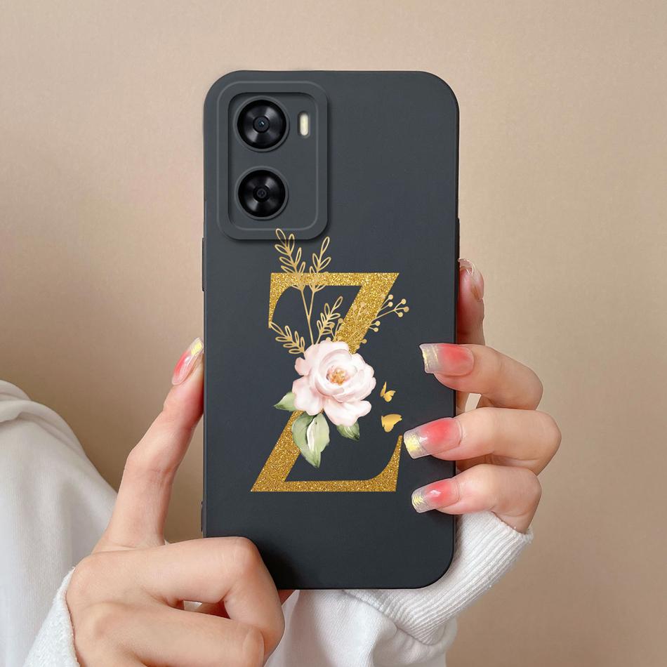 Elegant Case For One Plus Nord N20 SE N300 Gold Letter Soft Liquid Silicone Couple Phone Covers For 1+ Nord N20SE N 300 Bumper