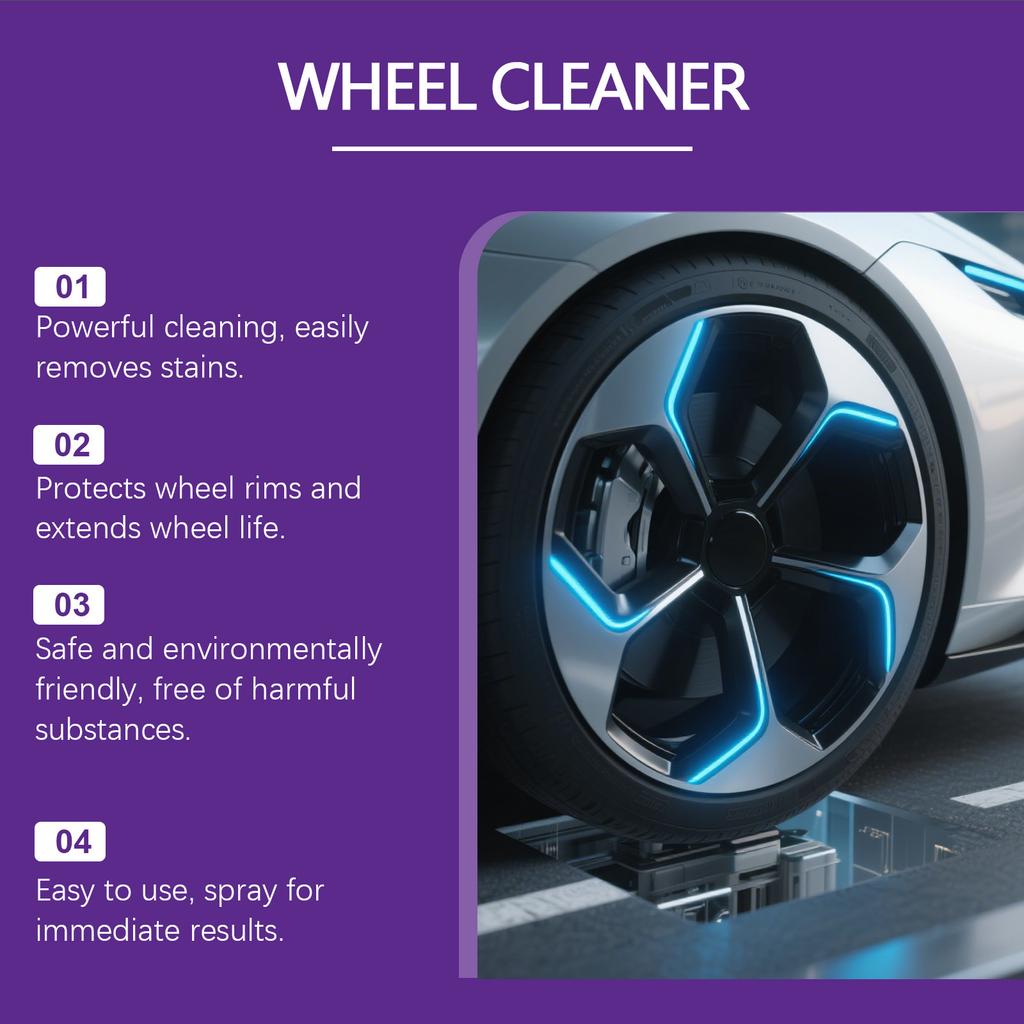 Wheel Rim Cleaner Tire Polishing Foam Car Wheel Care 120ml