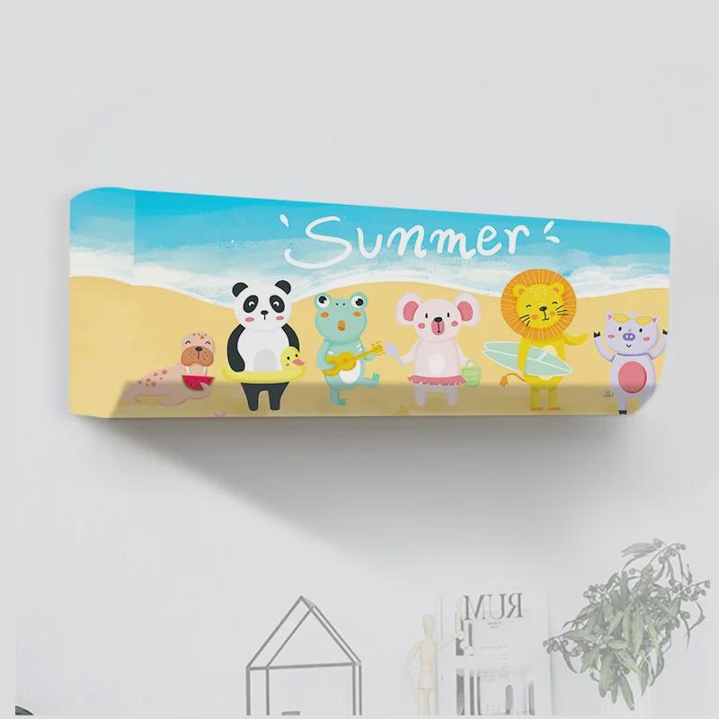 Universelle Cartoon-Staubschutzhülle für Klimaanlagen: Waschbar & Elastisch für Schlafzimmer