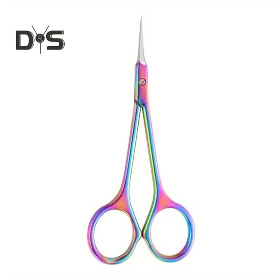 

Ножницы для ногтей из нержавеющей стали с длинной ручкой, острыми тонкими лезвиями, многофункциональные, для ресниц, бровей, сухой кожи, педикюра, маникюра, ухода за кожей разноцветный