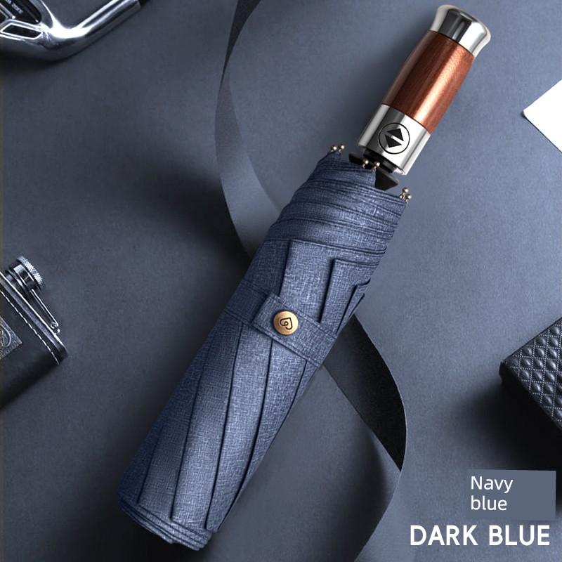 Baolizi High-End Full Automatic Umbrella for Men Extra Large Thickened Reinforced Windproof Large Folding Umbrella for Heavy Rain