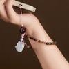 Original Natural Candy-colored Tourmaline Phone Strap Wrist Strap Phone Case Hanging Chain Phone Lanyard Chain Cord