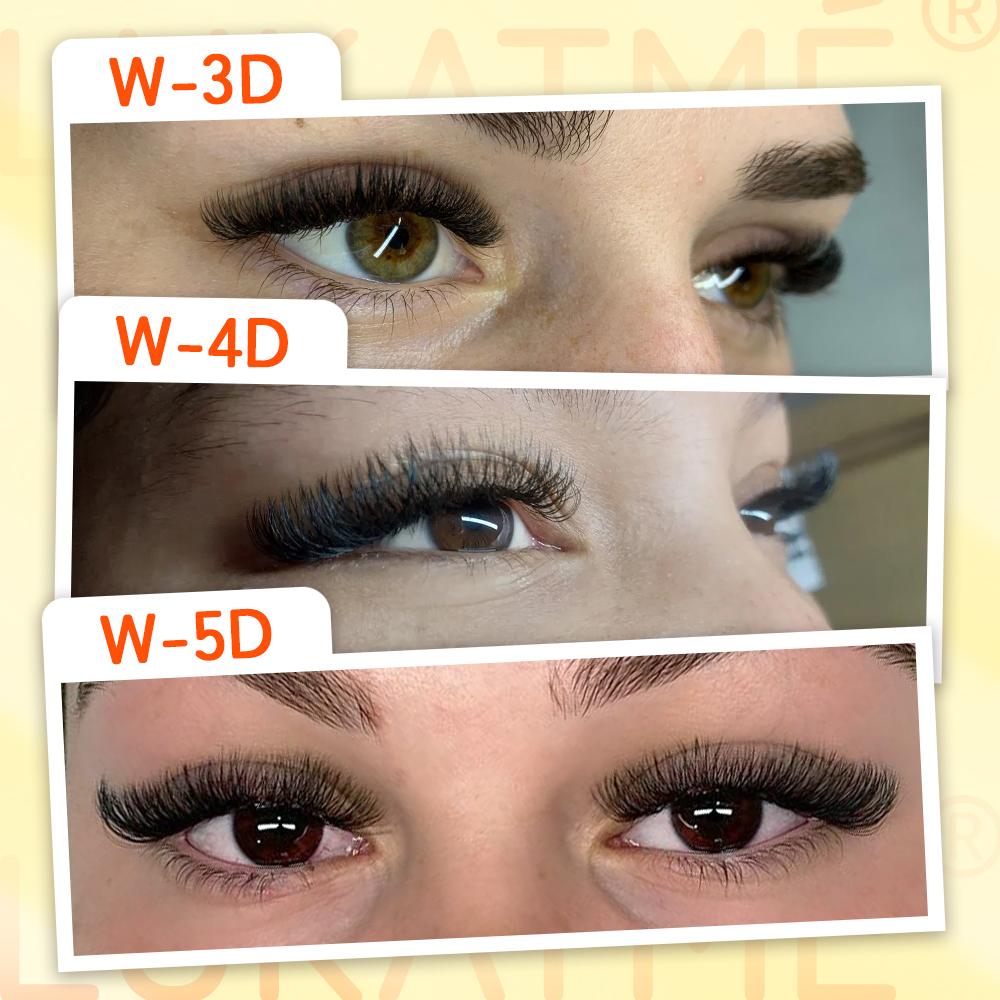 10PCS/SET LUKATME Premade Fans False Eyelashes 3D-7D W Shape Curl D 8-15mm Mix 3D 4D 5D 6D 7D Wholesale Eyelash Extensions