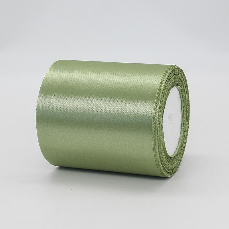 22M/Roll Flower Bouquet Crafts Gift Wrapping Supplies Satin Ribbon Handmade Sage Green DIY Light Green Ribbon for Gift Wrapping