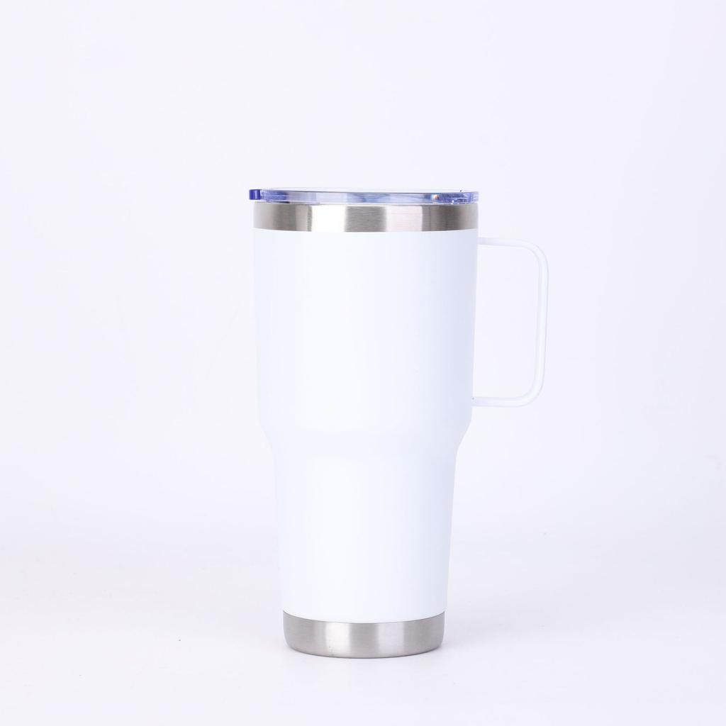 20oz/30oz Stainless Steel Car Thermos Bottle Tumbler with Handle Lid Insulated Travel Coffee Mug Double Wall Keep Drink Hot/Cold
