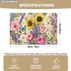 4/6pcs, Sunflower, Rose, Lavender And Butterfly Pattern Placemats, Floral Plant Design, Suitable for Indoor/Outdoor Party Restaurant Decoration, Kitch