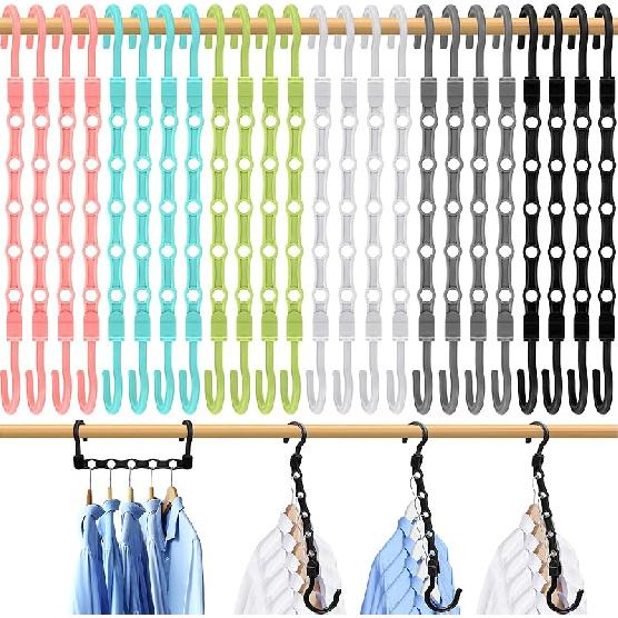 Closet Organizers and Storage, Sturdy Space Saving Hanger for Heavy Clothes, Upgraded Cascading Hangers, Magic Closet Organization Clothes Hangers,