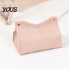 Stylish Leather Tissue Box Box, Easy Open Waterproof PVC Design, Simple Long-lasting Container Style Durable Anti-Crack Dispenser for Home