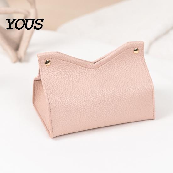 Stylish Leather Tissue Box Box, Easy Open Waterproof PVC Design, Simple Long-lasting Container Style Durable Anti-Crack Dispenser for Home