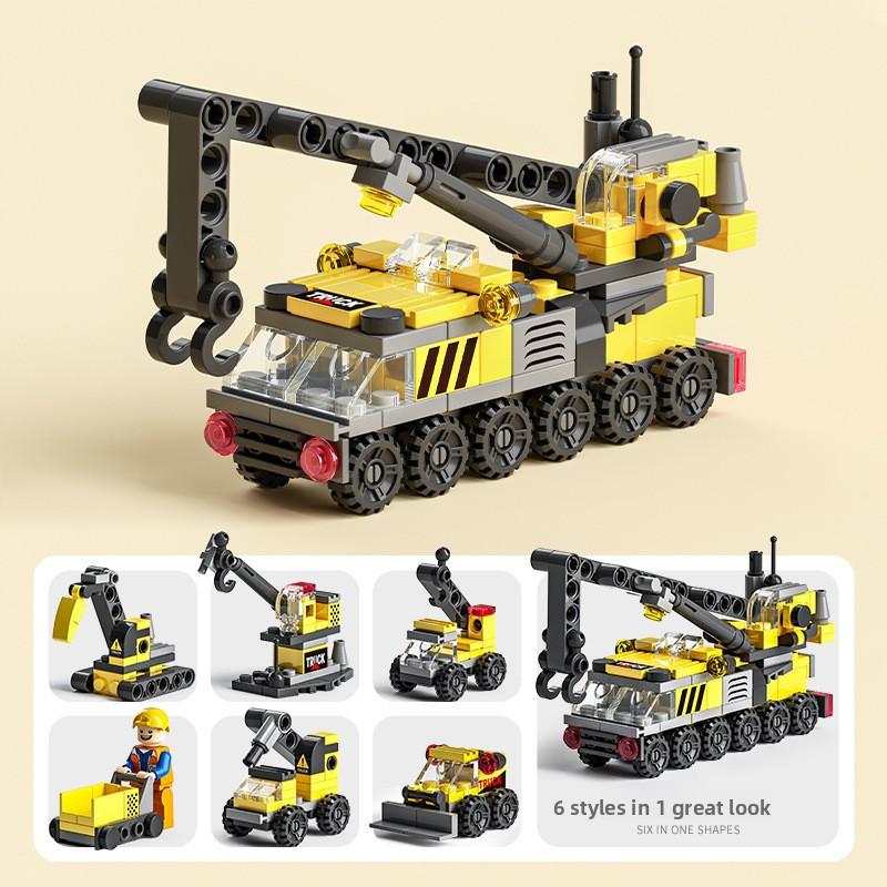 Compatible Building Block Small Particles Fire Brigade Police Military Tank Building Block Assembly Children Educational Toys
