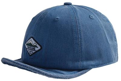 Kurzer Schirm Umpire Kurzer Schirm Kurze Baumwolle [Spargel] Herrenkappe, Hut, Gewaschen, Schirm, (blau)