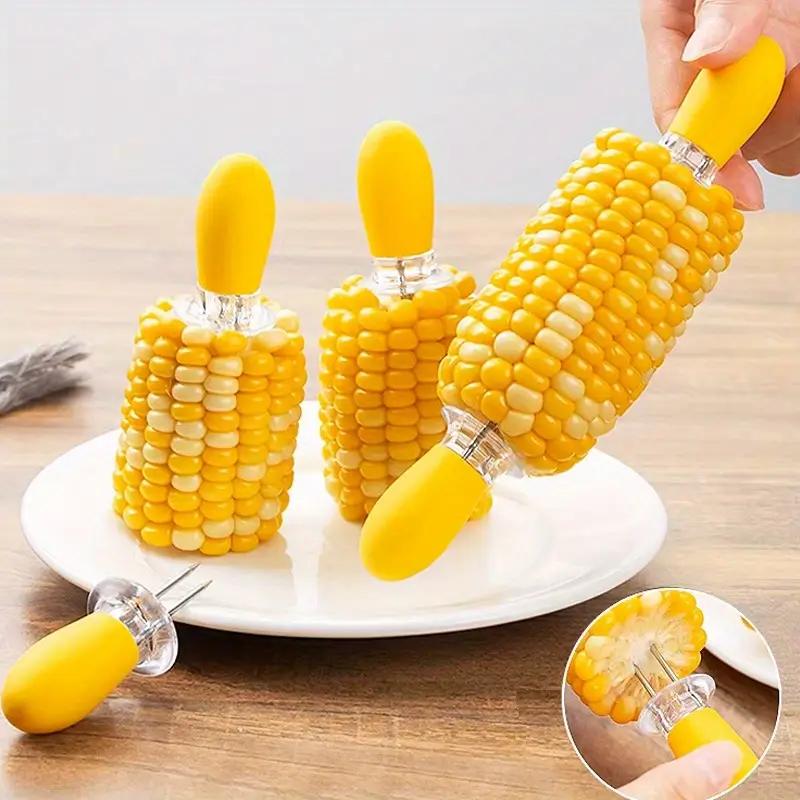

2/1 шт. Вилка для кукурудзи, щоб їсти кукурудзу, артефакт проти опіків, щоб їсти кукурудзу, ізоляційна паличка, нержавіюча сталь, фруктова виделка, дитяча безпечна складна виделка 1PCS жовтий