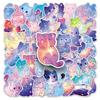 50 Starry Sky Cat Cartoon Stickers Cute Hand-drawn Kitten Decorative Water Cup Mobile Phone Hand Note Gu Card Stickers