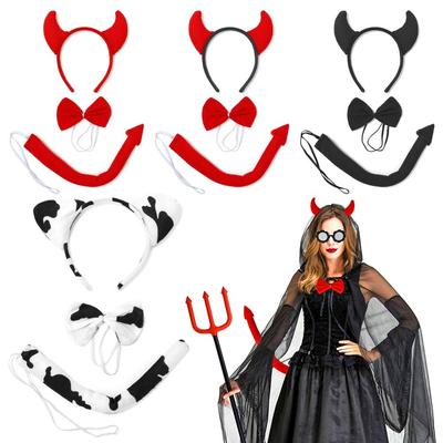 Red Fancy Dress Costume Kit Costume Cosplay Devil Tail + Bowtie  for Party Props