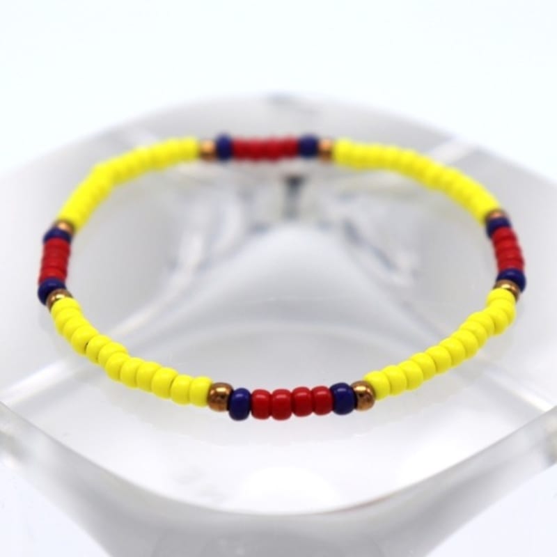 BONBEAU Vivid Color Combo Beads Bracelet Layered Seed Bead Bracelet 5 Colors