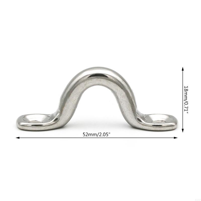 2025 New 10 Pack Stainless Boat Door Handle Knob Wire Eye Strap Oblong Bimini Loop Plate