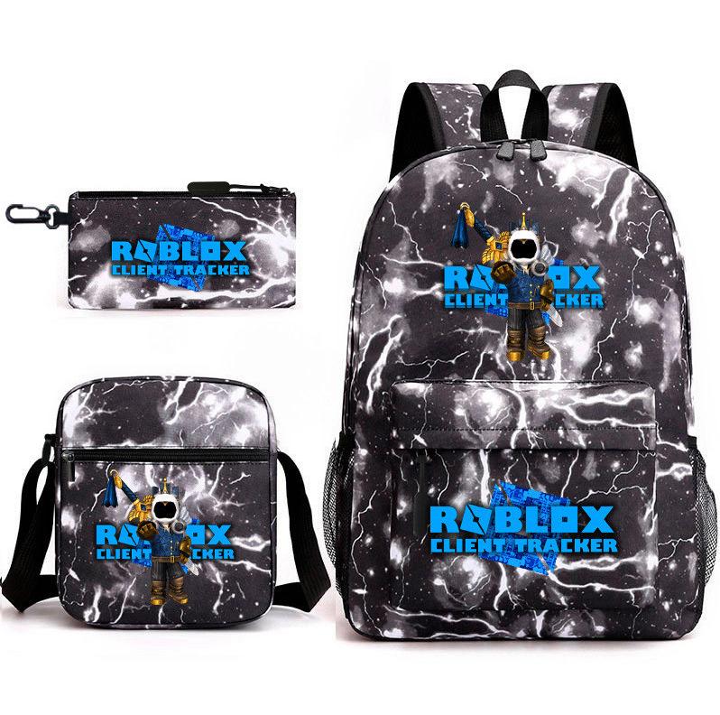 Football Star Teenager Student Schoolbag Ronaldo Pattern Three-Piece Backpack