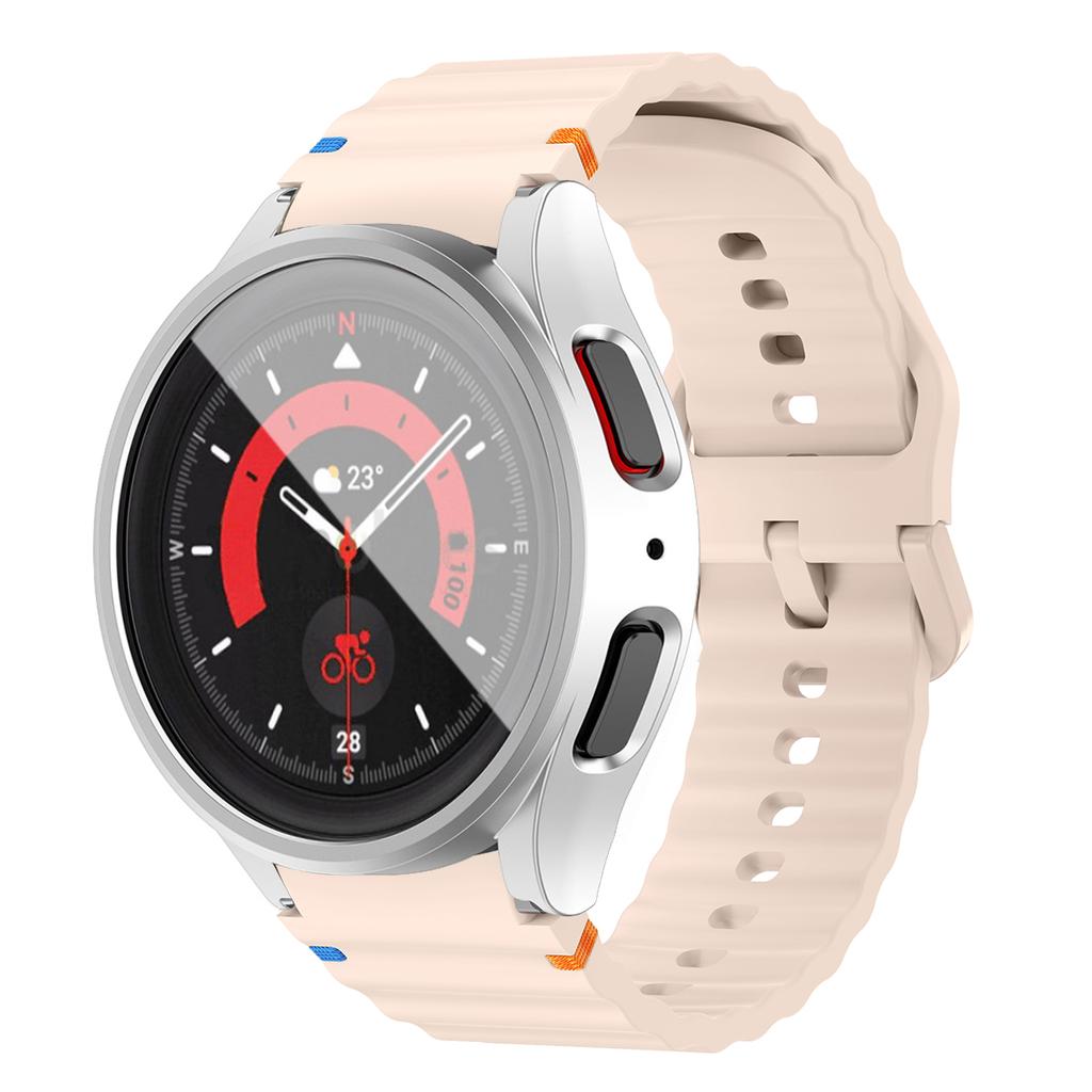 Soft Silicone Strap+PC Case for Samsung Galaxy Watch 7 6 5 4 40 44mm PC Screen Protector Cover Sport Band for Samsung  Watch 7