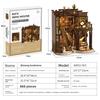 Qimeng Book Hall DIY Hut Retro European Architectural Model Hand-assembled Miniature House Creative Toy Gift