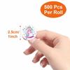 500Pcs/Roll Rainbow Unicorn Flying Horse Themed Stickers 2.5cm/1.0in Round Reward Sticker Gift Sealing Holiday Decorative Labels