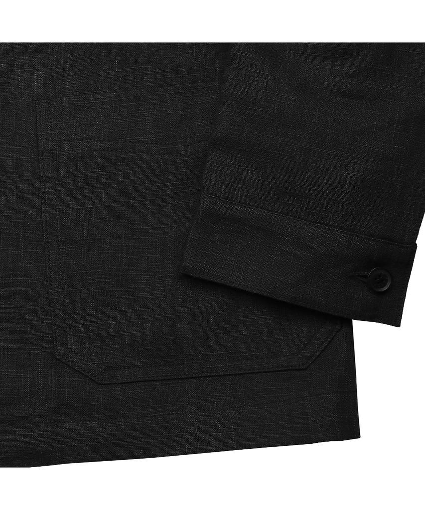 Sortie 8S Linen French Work Jacket (Black)