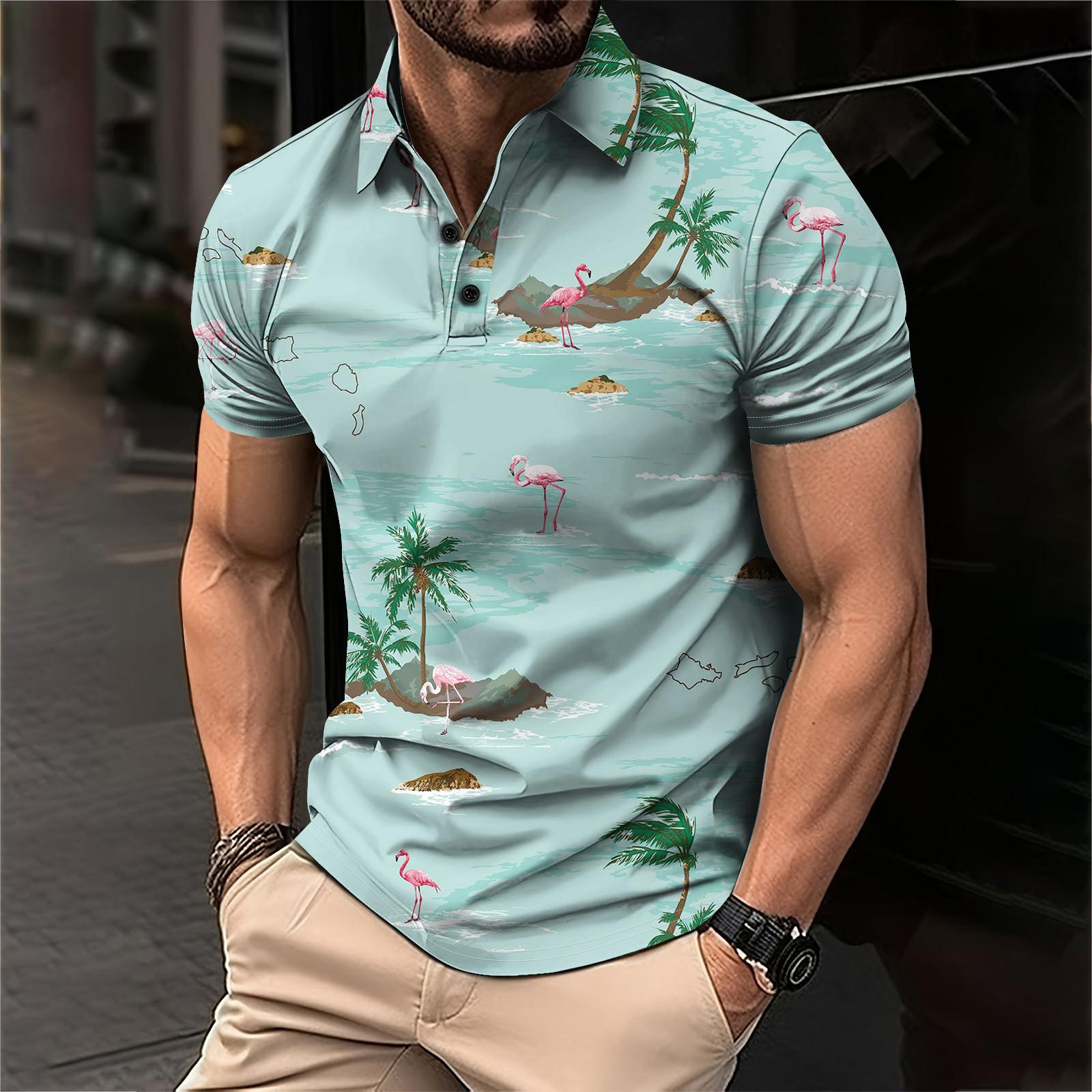 

Men s Golf Shirt Casual Sports V Neck Ribbed Collar Short Sleeve Fashion Casual Color Plain Spring & Summer Regular Fit XXXL