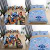 Luxurious 3d Cartoon Stitch Anime Bedding Set With Comforter Cover And Pillowcase